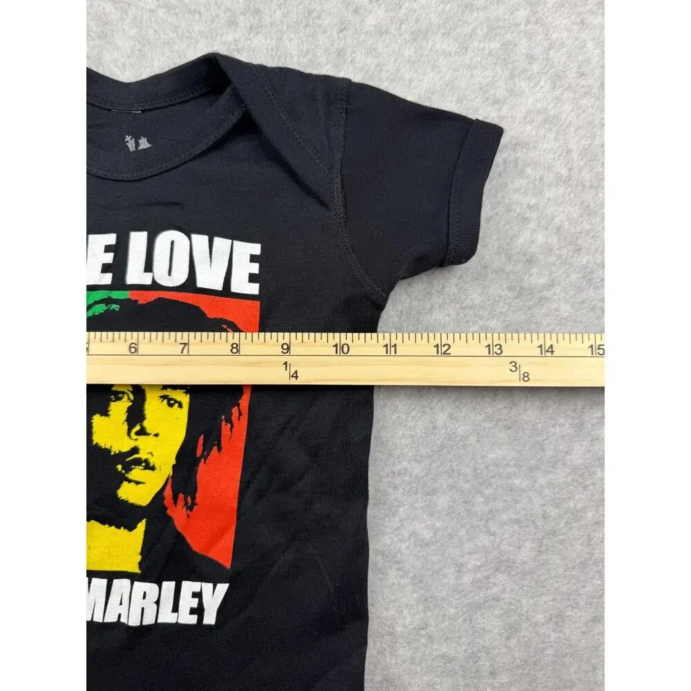 Bob Marley One Love Baby One Piece Black (Size: 18M)